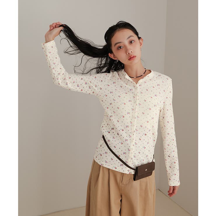 小花柄ワッフルカーディガン【miette ミエット】 | titivate | 詳細画像5 