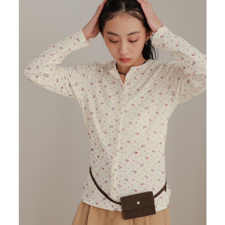 小花柄ワッフルカーディガン【miette ミエット】 | titivate | 詳細画像7 