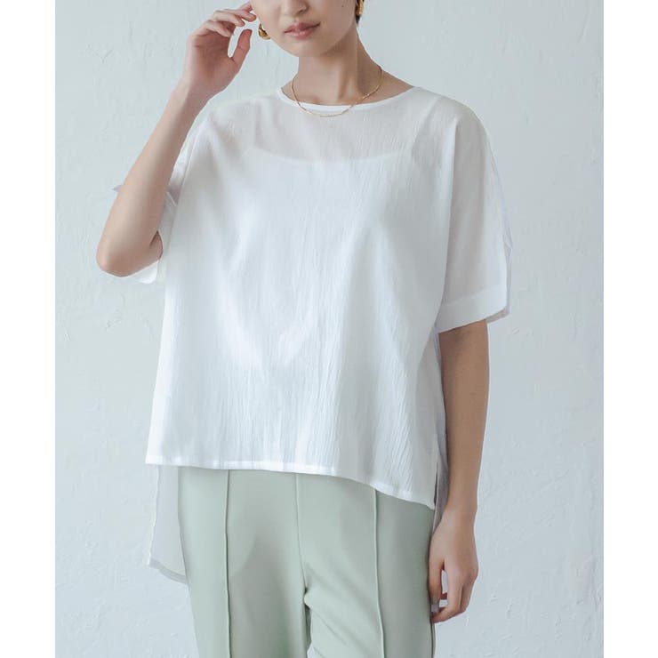 コットン楊柳バックギャザートップス Miette ミエット 品番 Tv000012439 Titivate ティティベート のレディースファッション通販 Shoplist ショップリスト