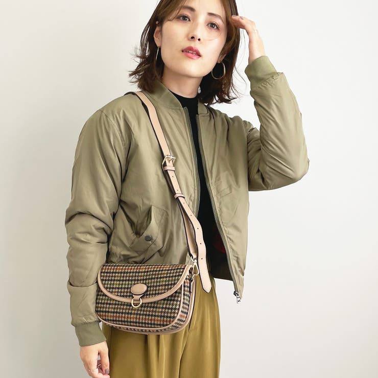 チェック柄ハーフムーンショルダーバッグ レディース 鞄 |  TOKOHANA | 詳細画像10 