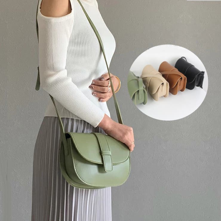 ハーフムーンフェイクレザーショルダーバッグ レディース 鞄 |  TOKOHANA | 詳細画像1 