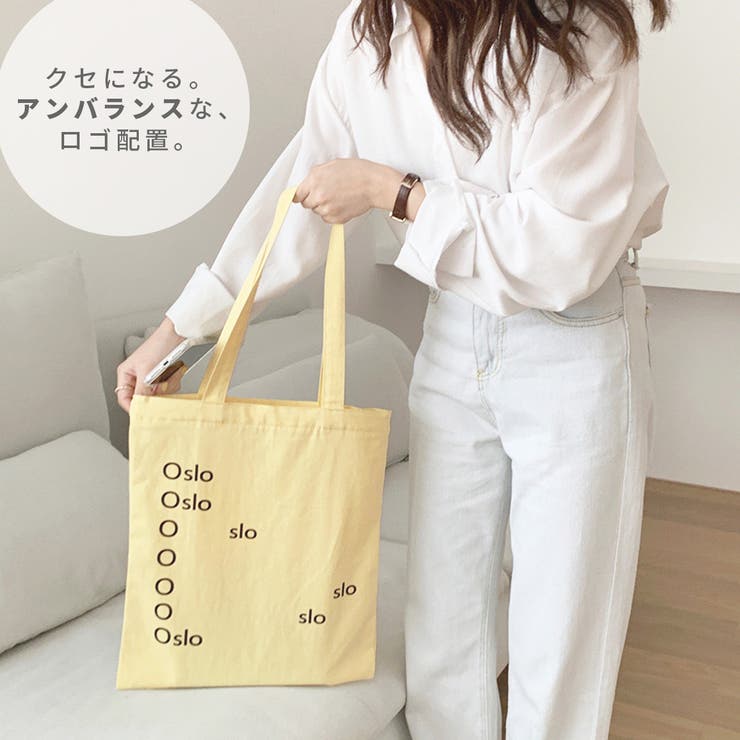 アンバランスデザインロゴトートバッグ オールシーズン 鞄 |  TOKOHANA | 詳細画像2 