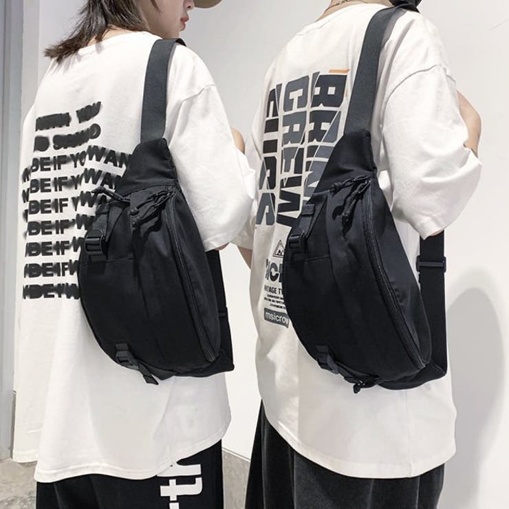 黒　デイバッグ ショルダーバッグ ウエストポーチ 大容量 韓国 男女兼用