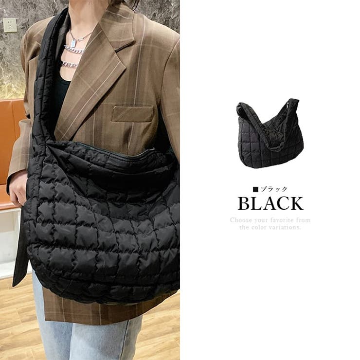 キルティング キルト ハンドバック 超軽量 韓国ファッション ブラック 黒