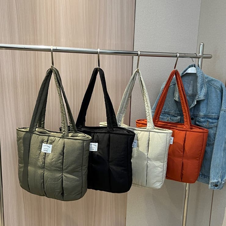 韓国風キルティングポーチ付きトートバッグ | Bagoodtimeshop