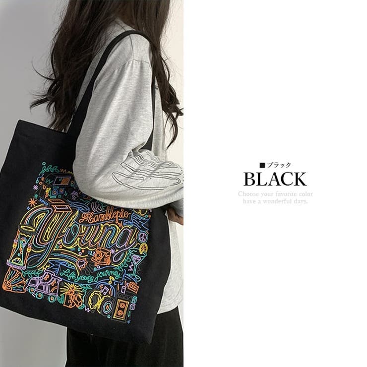 シンクビー トートバッグ ハンドバッグ 腕掛け キャンバス 黒 ブラック 刺繍 楽天市場】シンクビー（トートバッグ｜レディースバッグ