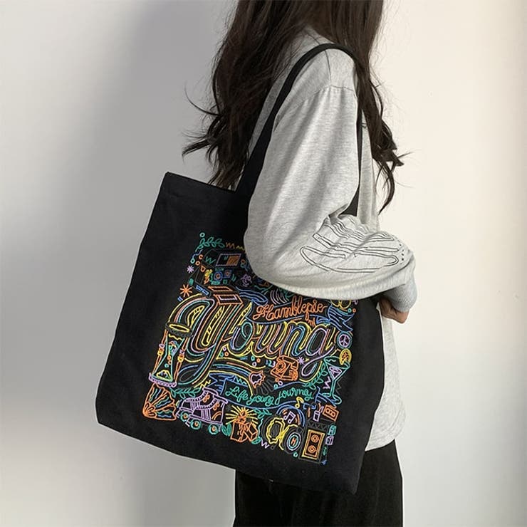 トートバッグ 刺繍 キャンバス[品番：THNW0004235]｜ TOKOHANA