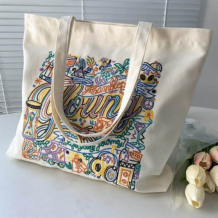 トートバッグ 刺繍 キャンバス[品番：THNW0004235]｜ TOKOHANA