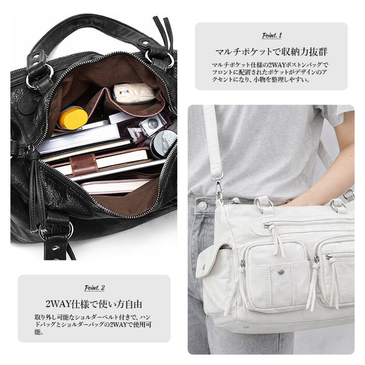 マルチポケット 2WAY ボストンバッグ[品番：THNW0004366]｜ TOKOHANA