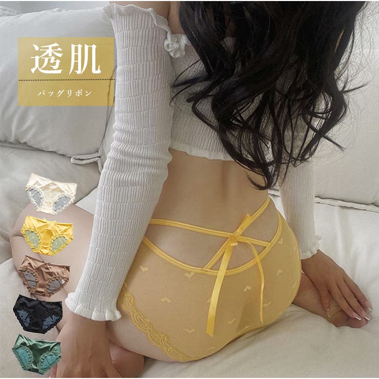 セクシーショーツ総レース透け肌美肌美尻着 リボンレディース 綿 |  TOKOHANA | 詳細画像1 