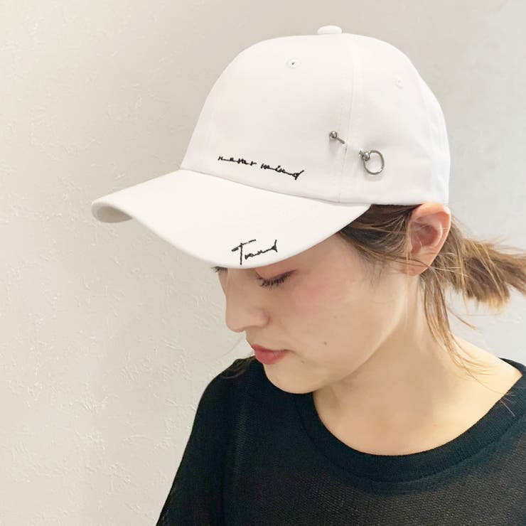 リングピン付き刺繍ロゴデザインキャップ レディース 帽子 |  TOKOHANA | 詳細画像1 