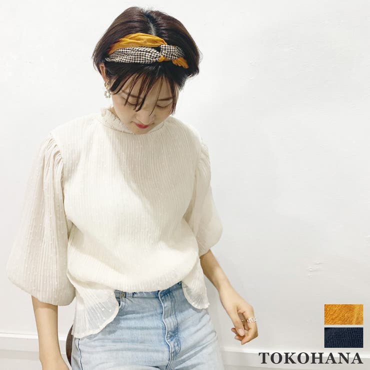 チェック柄クロスデザインヘアバンド ヘアアクセ ヘアバンド |  TOKOHANA | 詳細画像1 