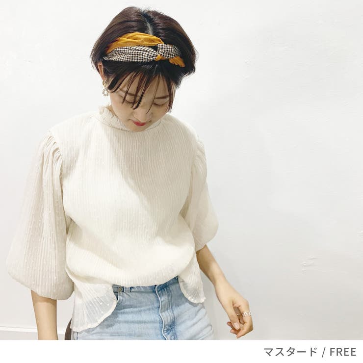 チェック柄クロスデザインヘアバンド ヘアアクセ ヘアバンド |  TOKOHANA | 詳細画像2 