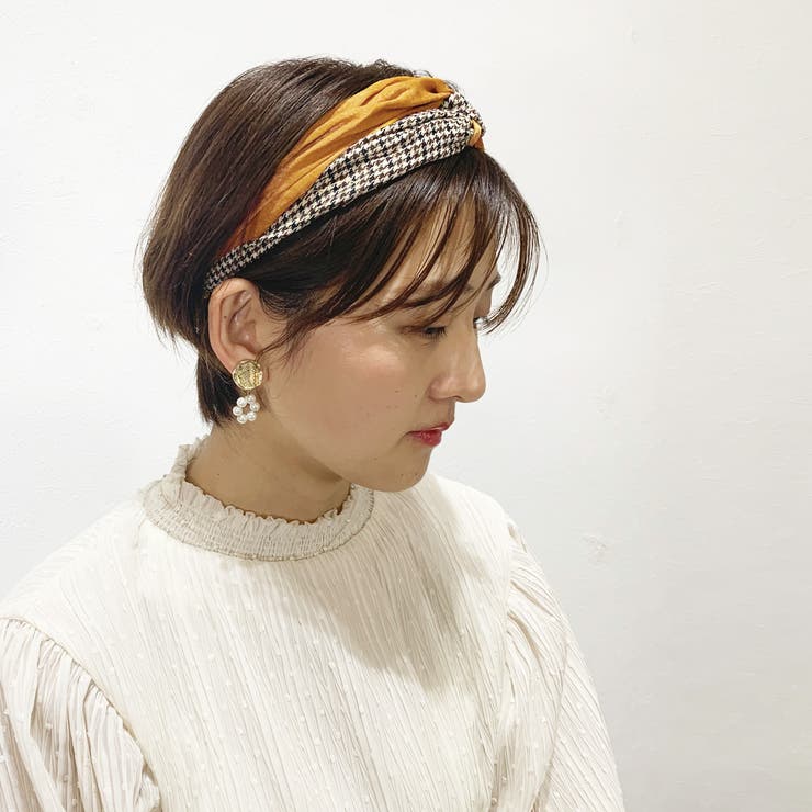 チェック柄クロスデザインヘアバンド ヘアアクセ ヘアバンド |  TOKOHANA | 詳細画像5 