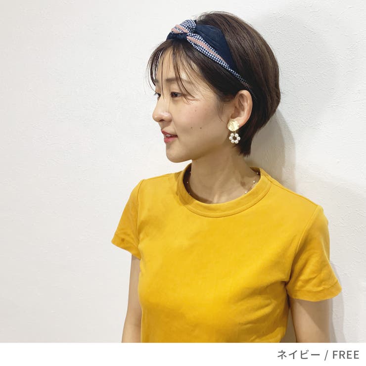チェック柄クロスデザインヘアバンド ヘアアクセ ヘアバンド |  TOKOHANA | 詳細画像6 