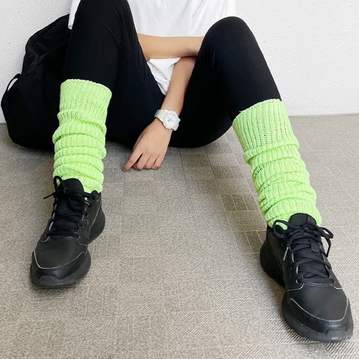 runa　シャネル　ハイソックス ソックス - ミックス ファイバー & シルク、ブラック、シルバー