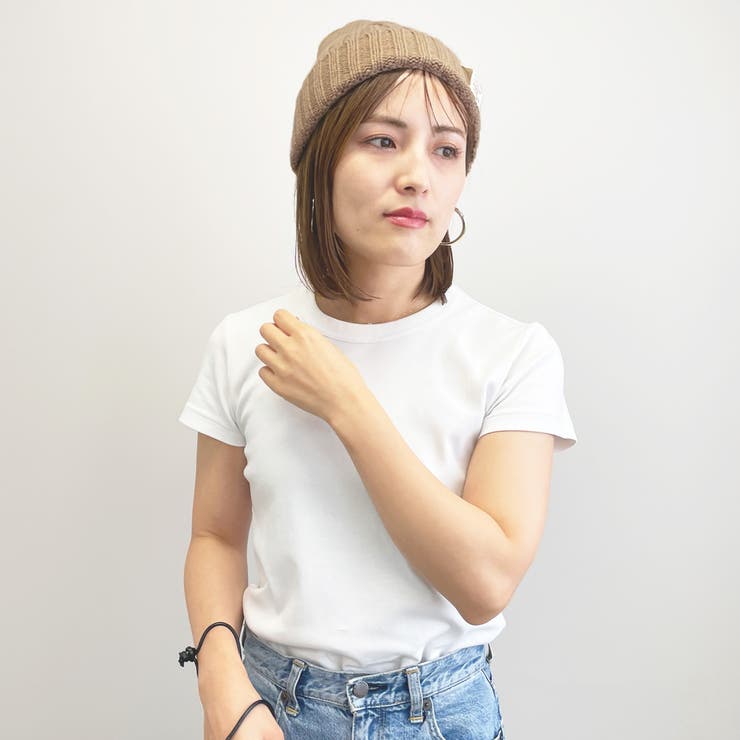 英文字タグ付きリブ編みニット帽 レディース 帽子 |  TOKOHANA | 詳細画像12 