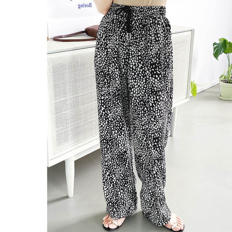 Black | イージーパンツ ワイドパンツ シアー素材レディース |  TOKOHANA