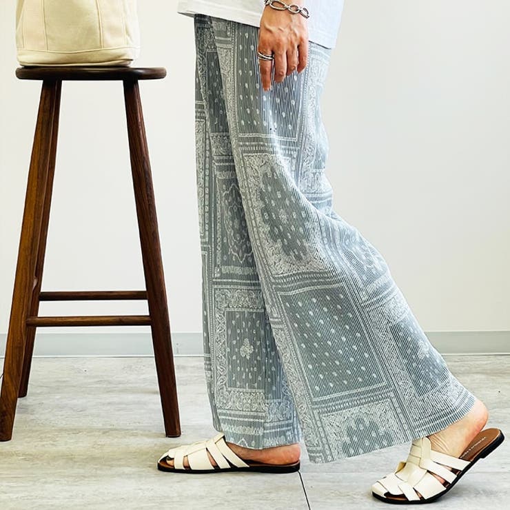 ミントグレー | パンツ レディース ワイドパンツ |  TOKOHANA