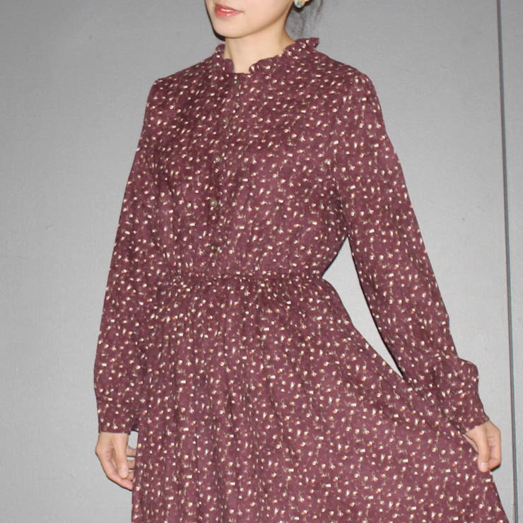 コーデュロイ小花柄ワンピース レディース 秋冬新作 品番 Thnw Tokohana トコハナ のレディースファッション通販 Shoplist ショップリスト