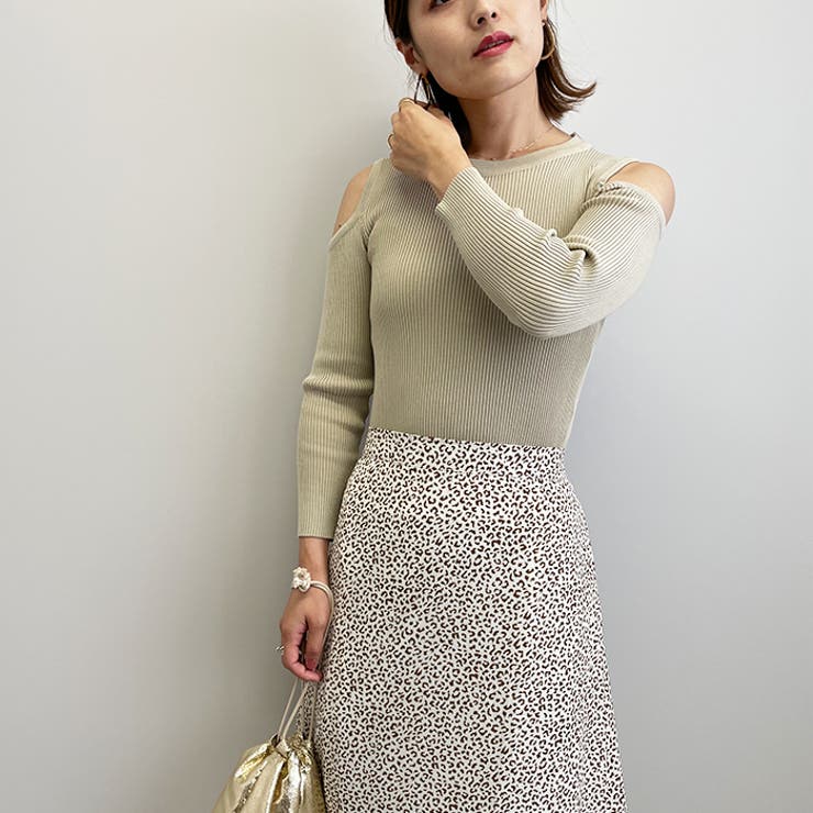 肩魅せ半袖サマーニットソー 春春服オフィス韓国ファッション夏服長袖 トップス |  TOKOHANA | 詳細画像12 