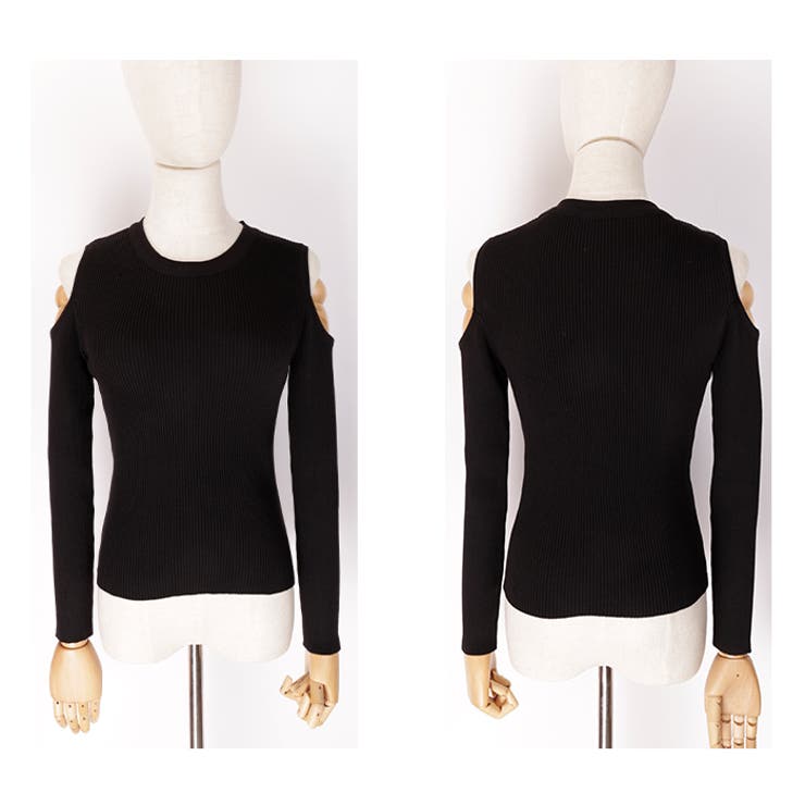 肩魅せ半袖サマーニットソー 春春服オフィス韓国ファッション夏服長袖 トップス |  TOKOHANA | 詳細画像17 