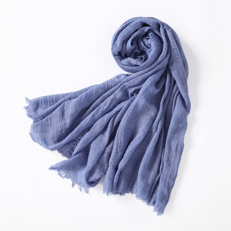BLUE | 薄手無地ストール レディース 小物 |  TOKOHANA