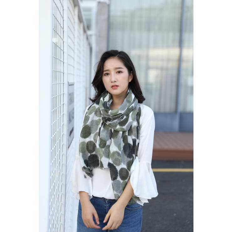 ドット柄薄手ストール レディース 小物 |  TOKOHANA | 詳細画像14 