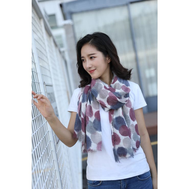 ドット柄薄手ストール レディース 小物 |  TOKOHANA | 詳細画像16 