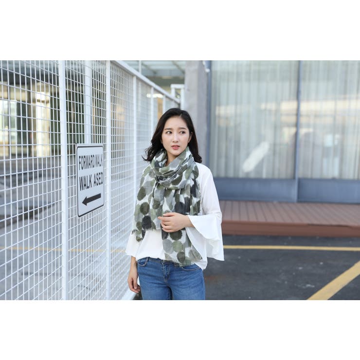 ドット柄薄手ストール レディース 小物 |  TOKOHANA | 詳細画像17 