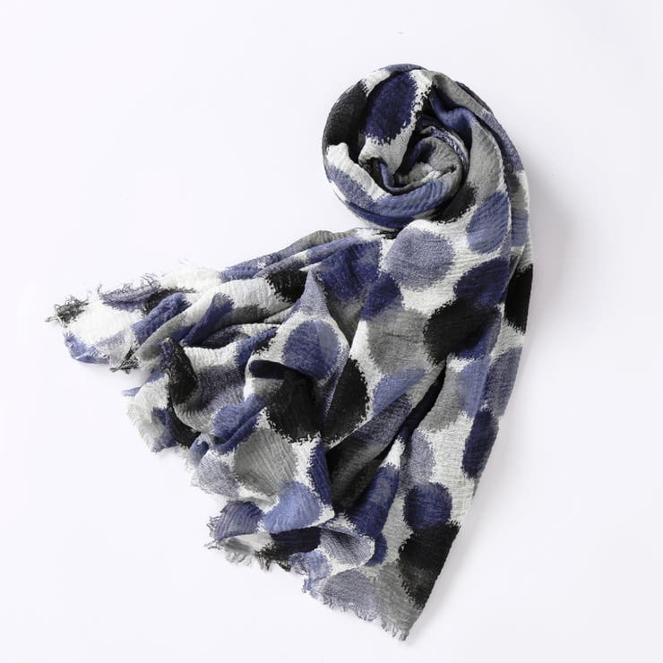 NAVY | ドット柄薄手ストール レディース 小物 |  TOKOHANA