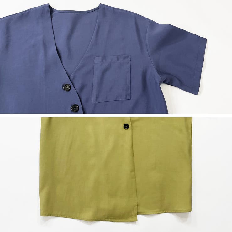 斜め掛けボタンデザインシャツ 春夏 トップス |  TOKOHANA | 詳細画像33 