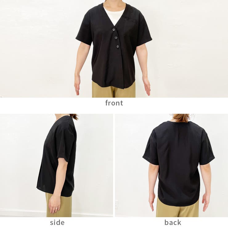 斜め掛けボタンデザインシャツ 春夏 トップス |  TOKOHANA | 詳細画像35 