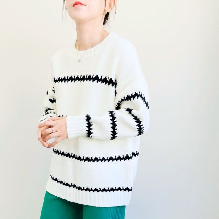 ニットトップス ボーダー柄 ストライプ柄 |  TOKOHANA | 詳細画像1 