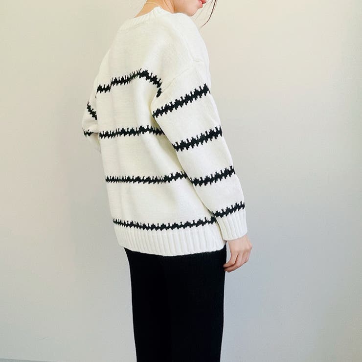 ニットトップス ボーダー柄 ストライプ柄 |  TOKOHANA | 詳細画像2 