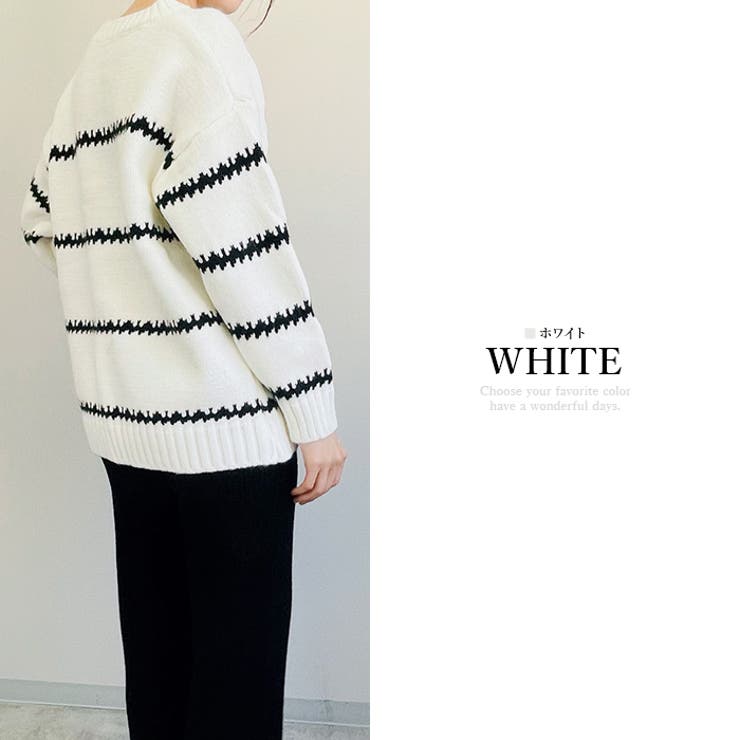 ニットトップス ボーダー柄 ストライプ柄 |  TOKOHANA | 詳細画像6 