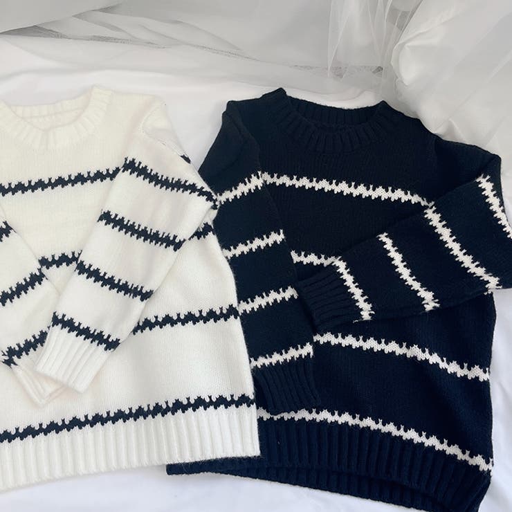 ニットトップス ボーダー柄 ストライプ柄 |  TOKOHANA | 詳細画像14 