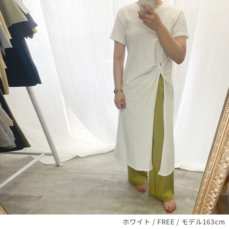 スリット入りカットソー半袖ワンピース 夏 トップス 品番 Thnw Tokohana トコハナ のレディースファッション通販 Shoplist ショップリスト