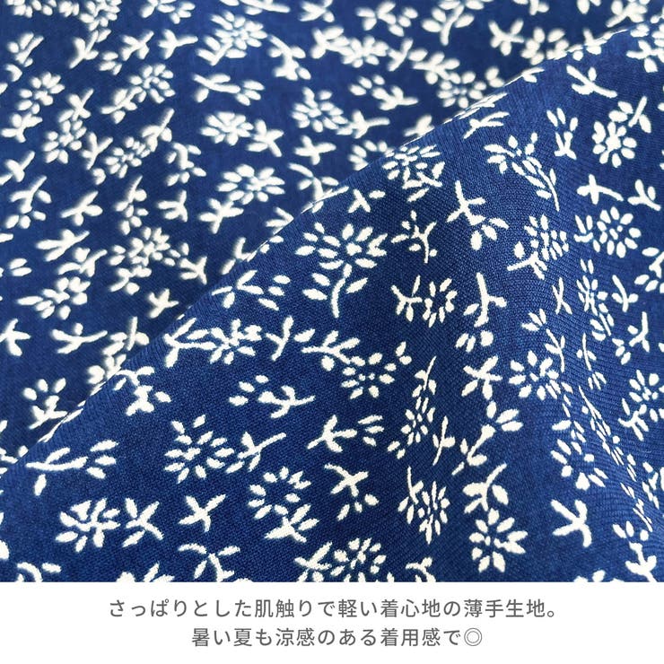 パフスリーブ小花柄2wayVネックワンピース 夏 ワンピース |  TOKOHANA | 詳細画像16 