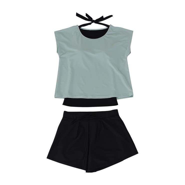 スカイブルー | 体型カバー ママ 水着 |  TOKOHANA