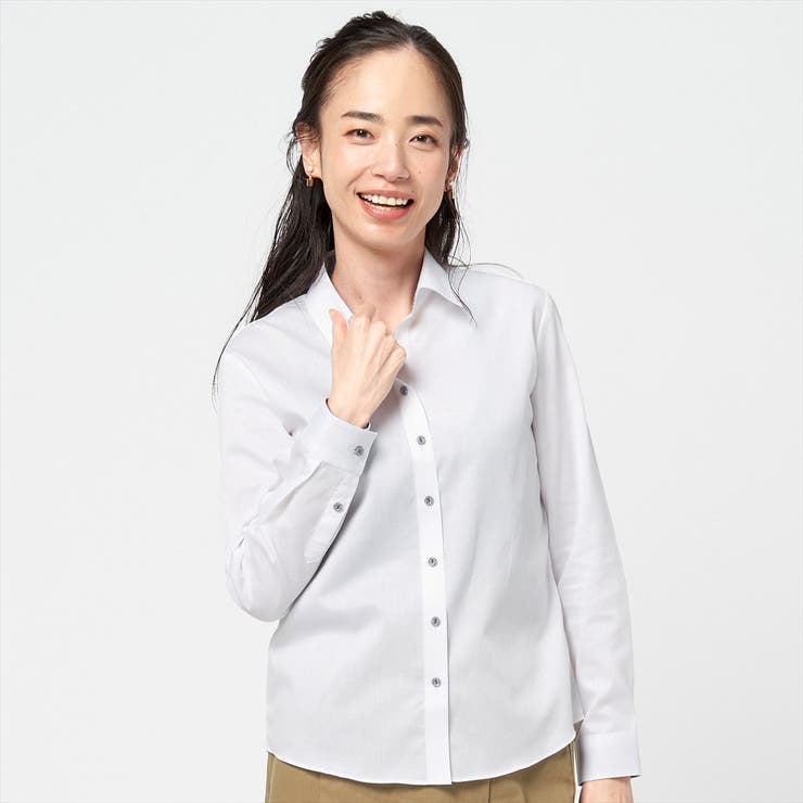 形態安定 スキッパー衿 長袖ビジネスシャツ | TOKYO SHIRTS | 詳細画像1 