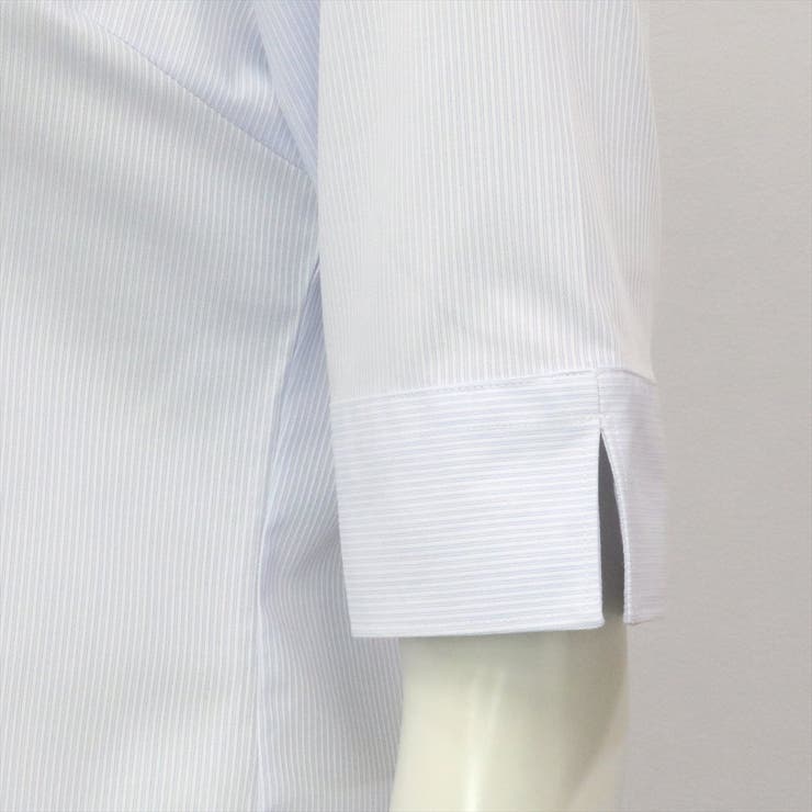 2021年ファッション福袋 ブリックハウス 形態安定 ノーアイロン 五分袖ワイシャツ スキッパー衿 M
