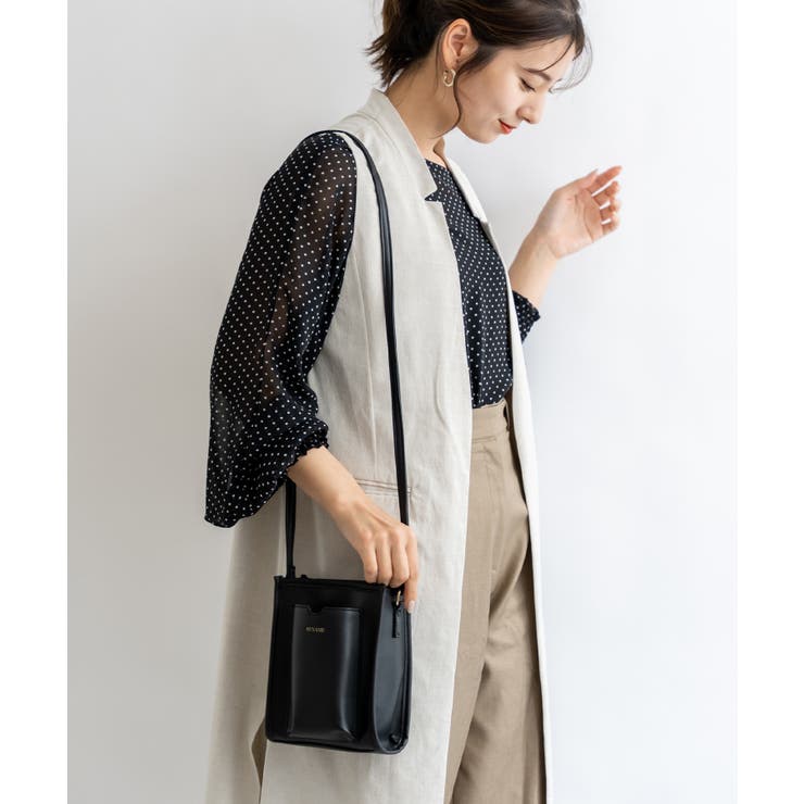ブラック | スマホポケ ミニショルダー 斜め掛け | DEVICE