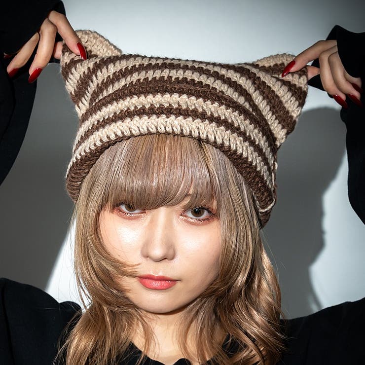 DIME チェック柄 ニット帽 ブラウン Dime ブラウン チェック柄 ニット帽 Dime チェック柄 ニット帽