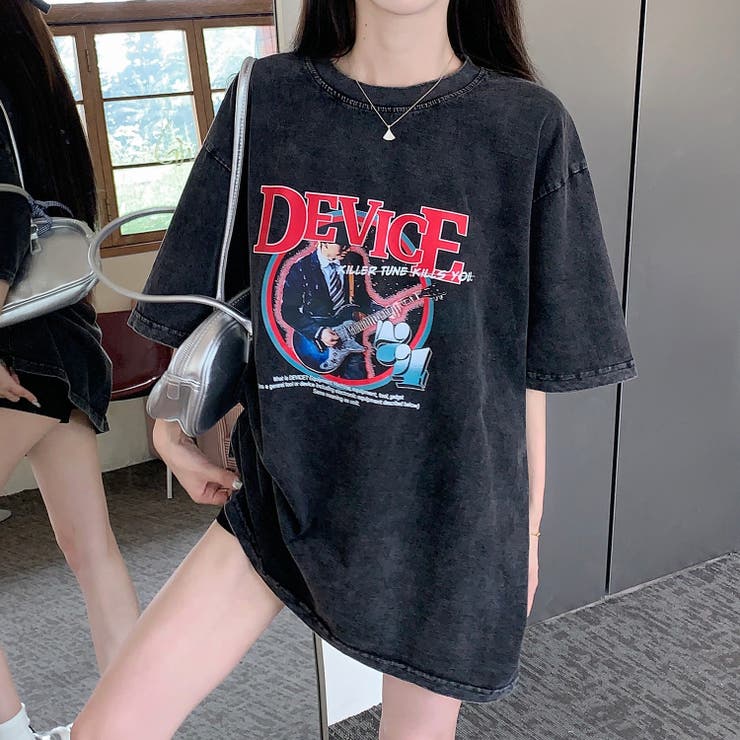 AIデザイン ロック バンド ピグメント ヴィンテージライク 古着風 Tシャツ | DEVICE | 詳細画像28 