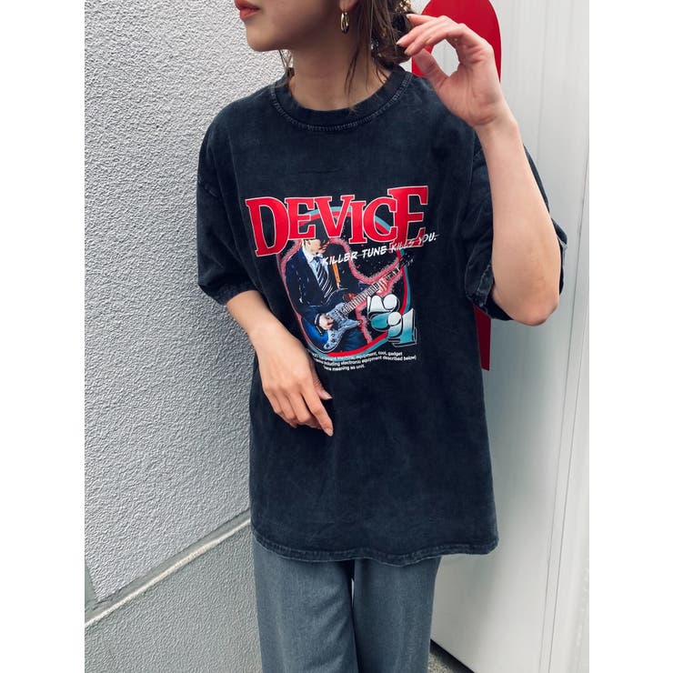 AIデザイン ロック バンド ピグメント ヴィンテージライク 古着風 Tシャツ | DEVICE | 詳細画像21 