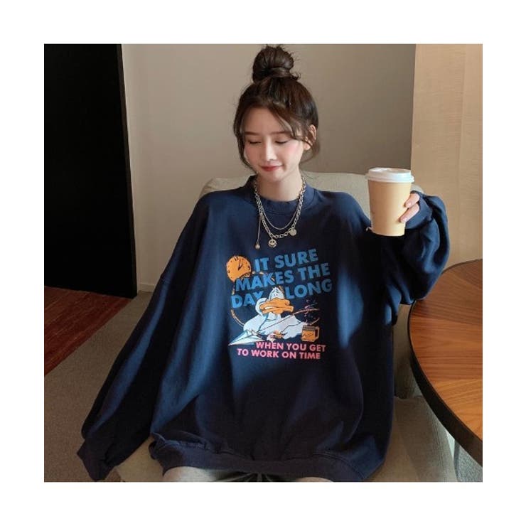 duckプリントトレーナー レディース 長袖 | DEVICE | 詳細画像15 