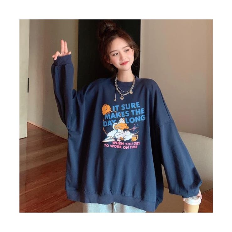 duckプリントトレーナー レディース 長袖 | DEVICE | 詳細画像17 