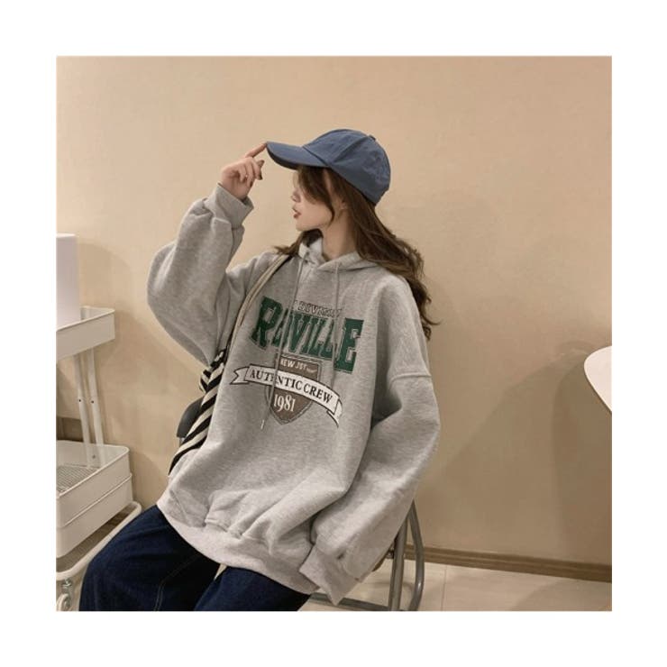 K-popなレディースパーカー パーカー レディース 韓国ファッション[品番：TOPW0000377