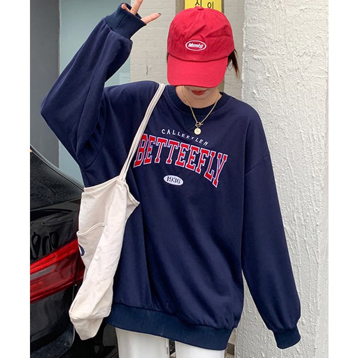 ネイビー | トレーナー 長袖 オーバーサイズ | DEVICE
